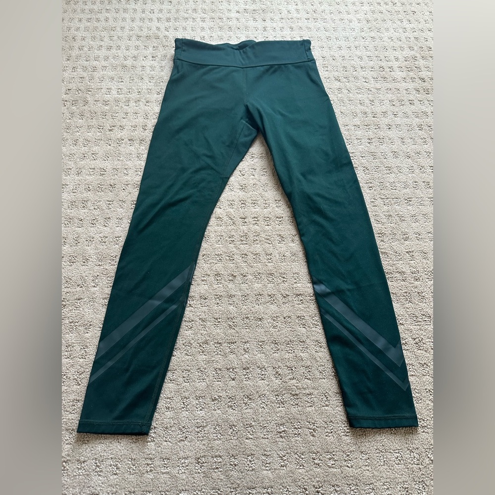 Tory Sport Compression Chevron Leggings - Conifer Green